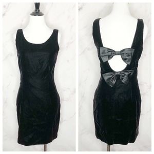 Vintage Ann Taylor Black Iridescent Velvet Dress